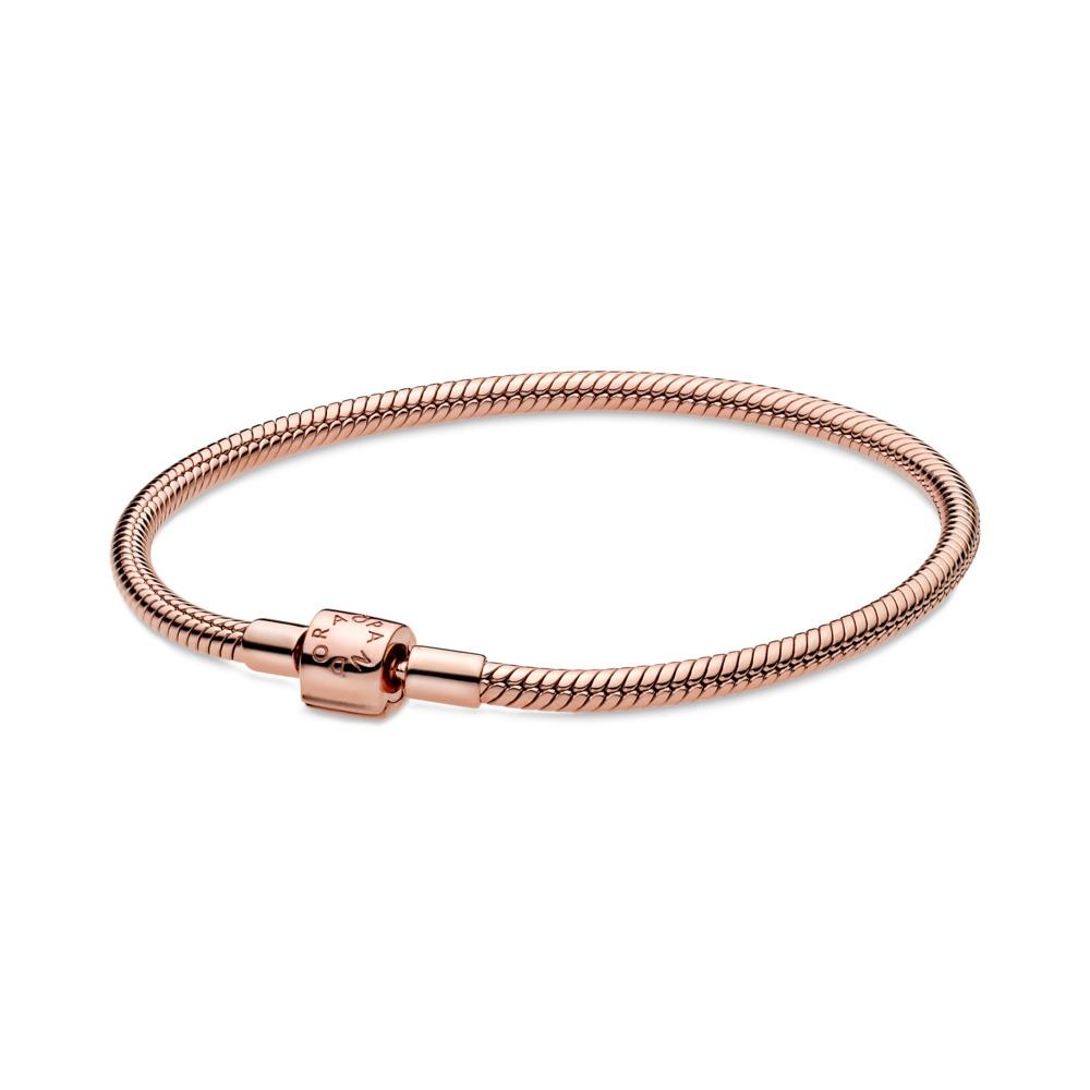 Pandora Rose Moments Barrel Clasp Snake Chain Bracelet