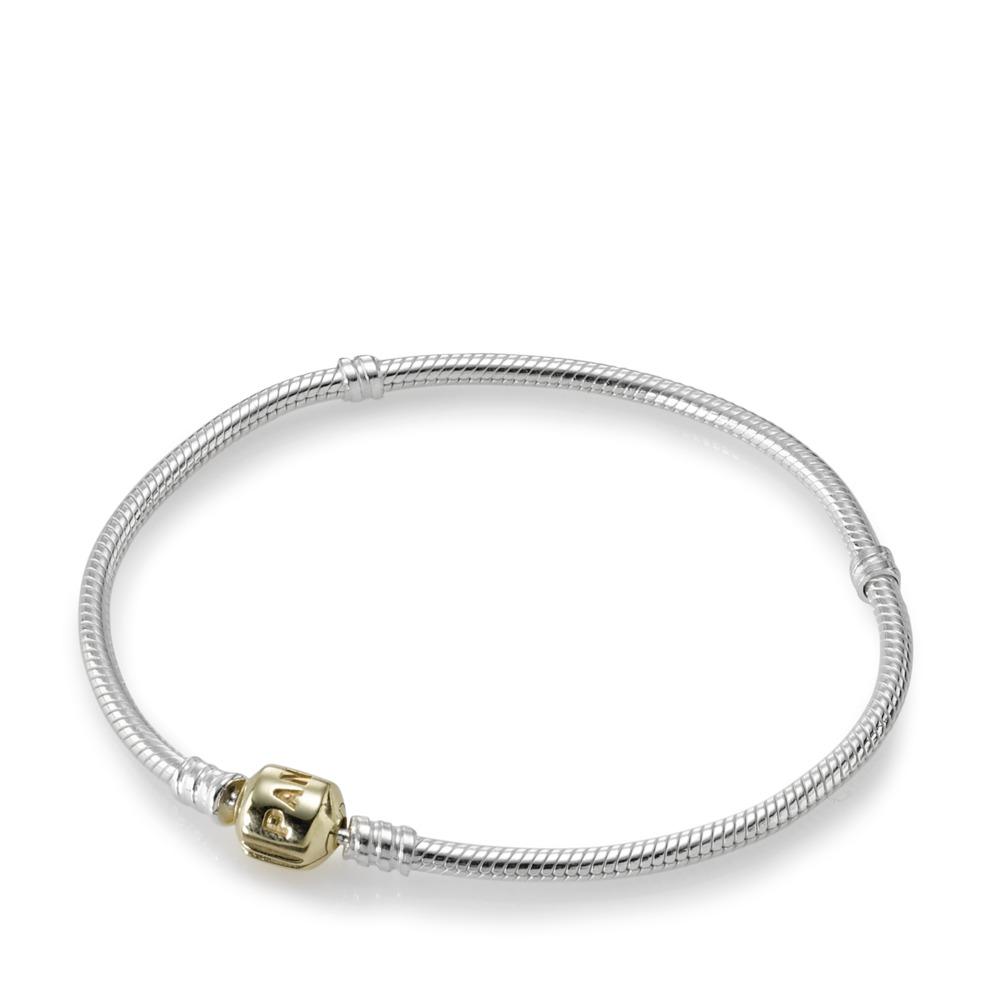 Pandora Moments Snake Chain 14K Barrel Clasp Bracelet