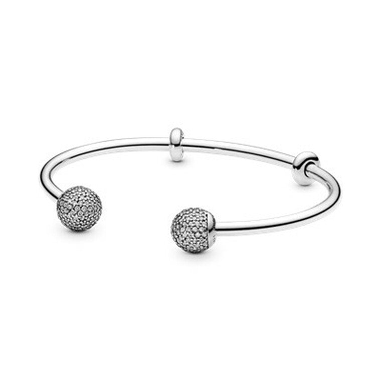 Pandora Moments Open Pave Bangle