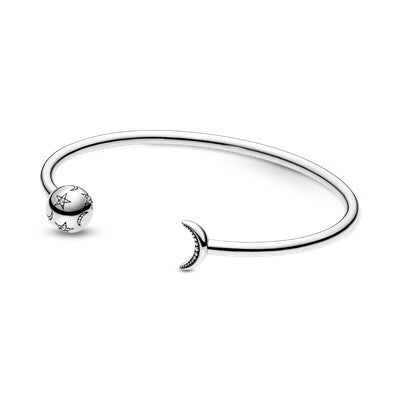 Pandora Moments Moon & Stars Open Bangle
