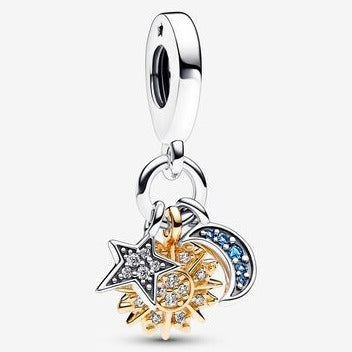 Two-tone Celestial Triple Dangle Charm