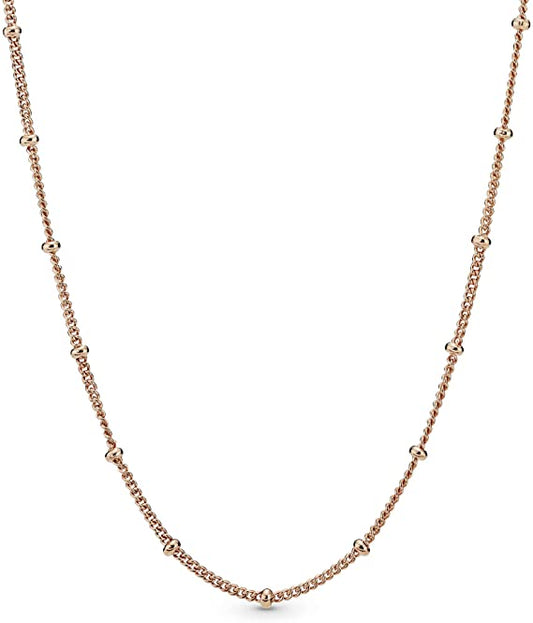 Rose Beaded Chain Necklace