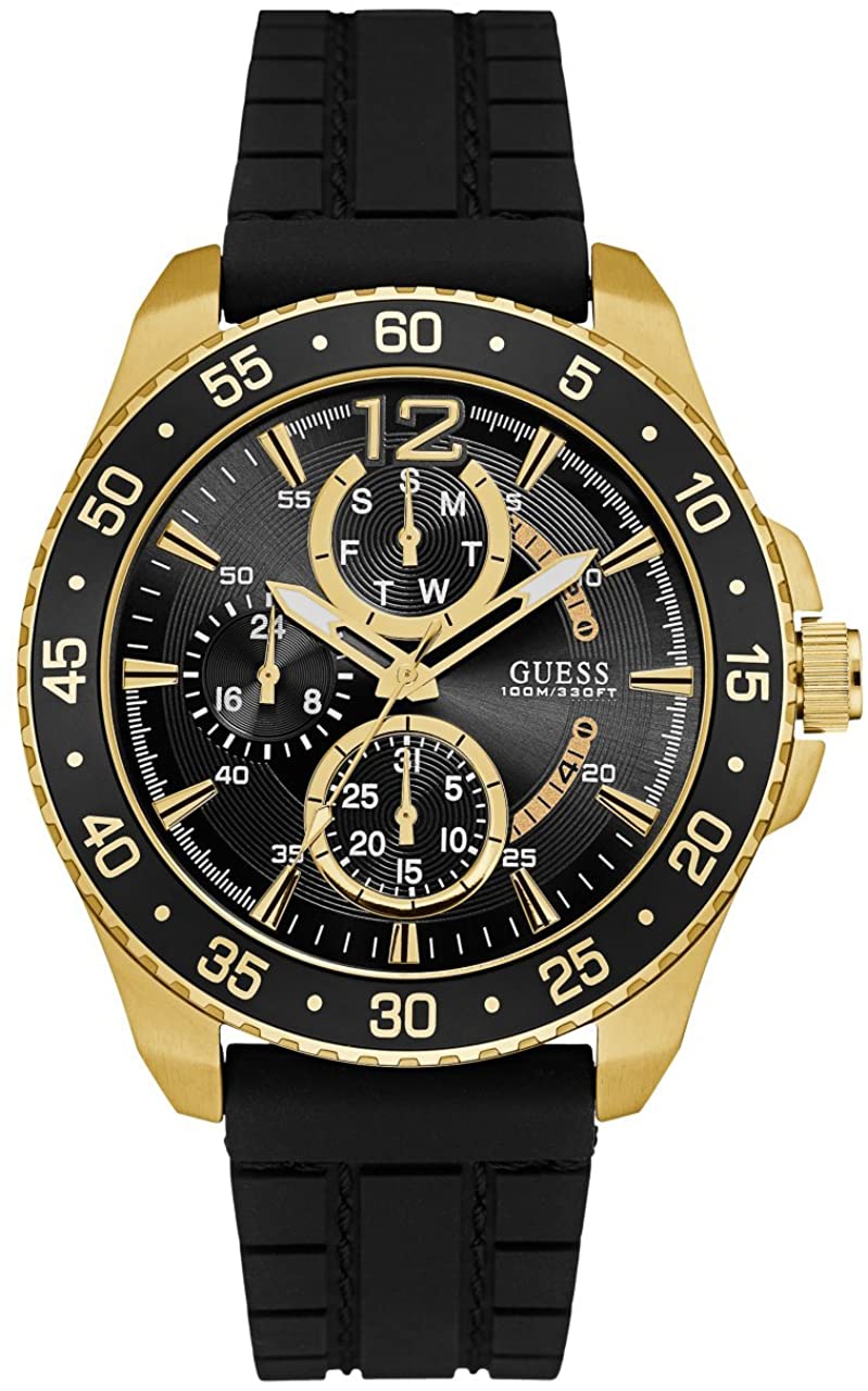 Guess 46MM Black Silicone W0798G3