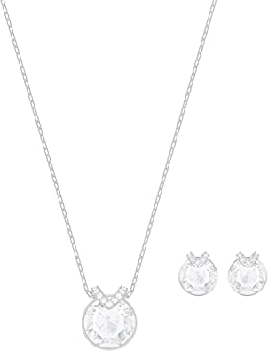 Swarovski Bella V Set, White, Rhodium Plated