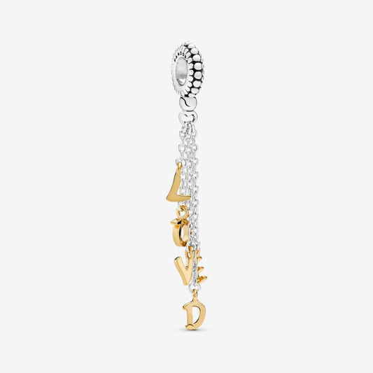 Loved Script Dangle Charm