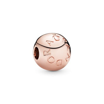 Rose Round Pandora Logo Clip Charm