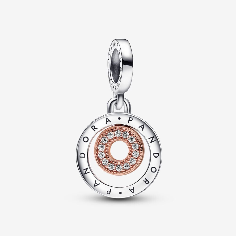 Pandora Signature Two-tone Logo Circles Dangle Charm