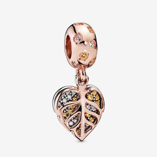 Sparkling Leaves Dangle Charm