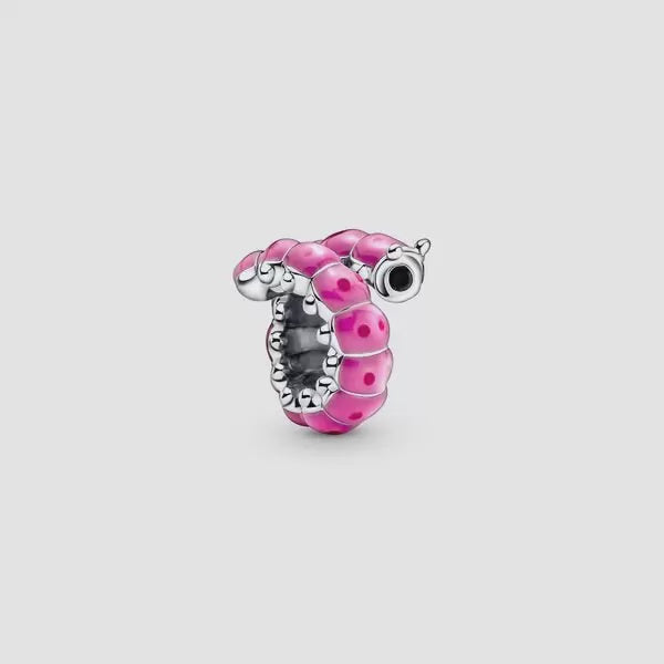 Cute Curled Caterpillar Charm
