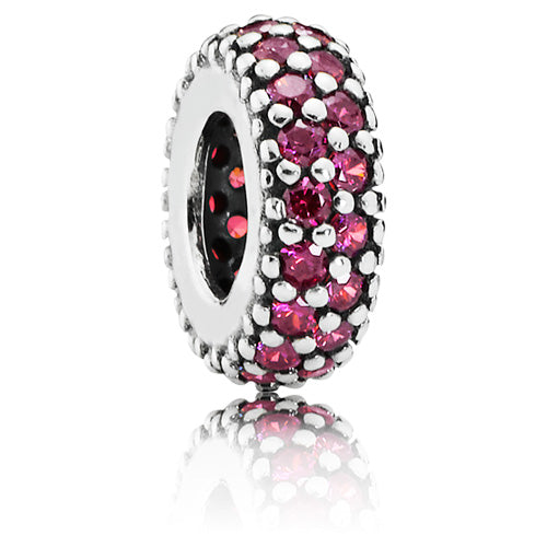 Red Sparkle Spacer Charm