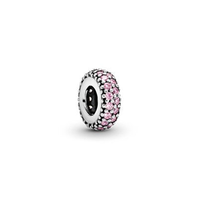 Pink Sparkle Spacer Charm