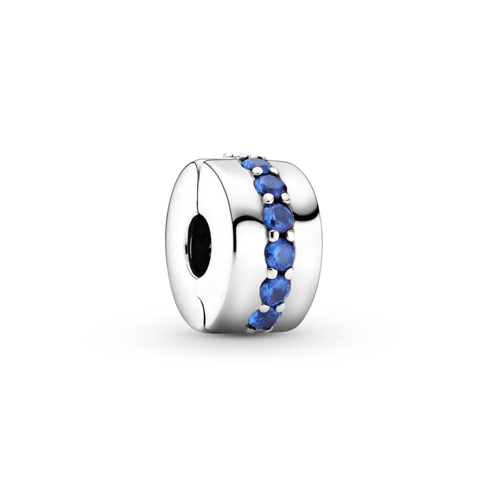 Blue Sparkling Row Clip Charm