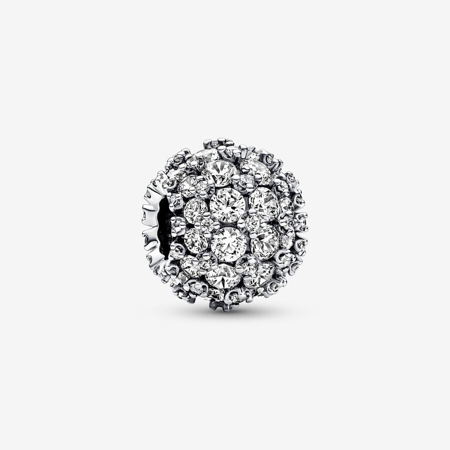 Sparkling Pave Round Charm