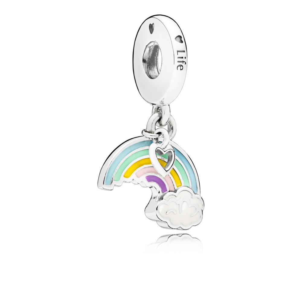 Rainbow & Cloud Dangle Charm