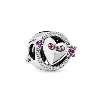 Sparkling Arrow & Heart Charm