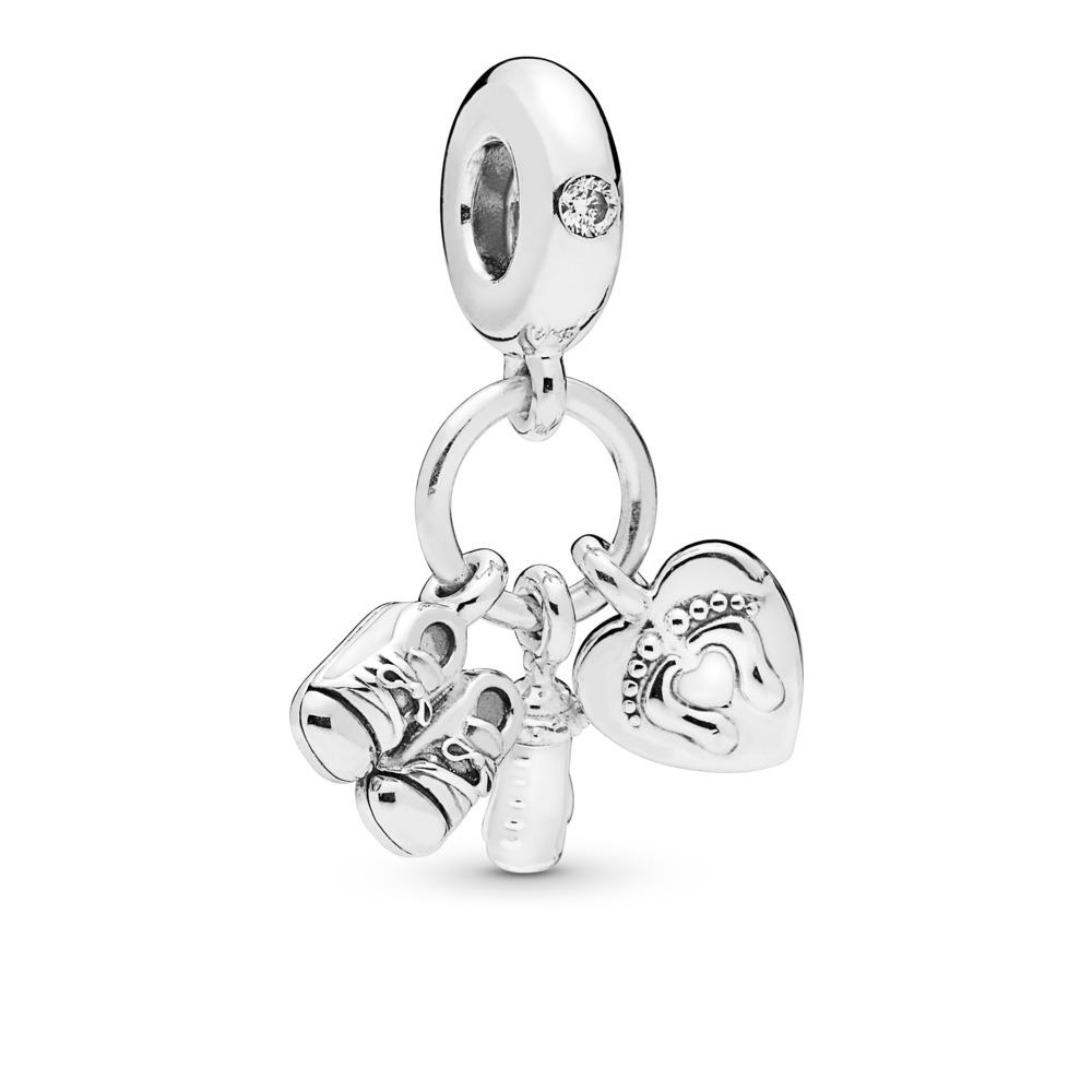 Baby Bottle & Shoes Dangle Charm