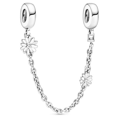 Daisy Flower Safety Chain Charm