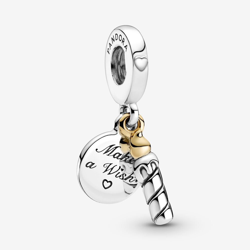 Two-tone Birthday Candle Dangle Charm