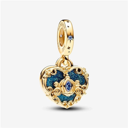 Pandora Disney Cinderella's Carriage & Heart Double Dangle Charm