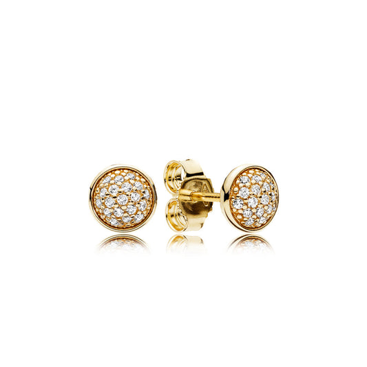Gold Pave Stud Earring
