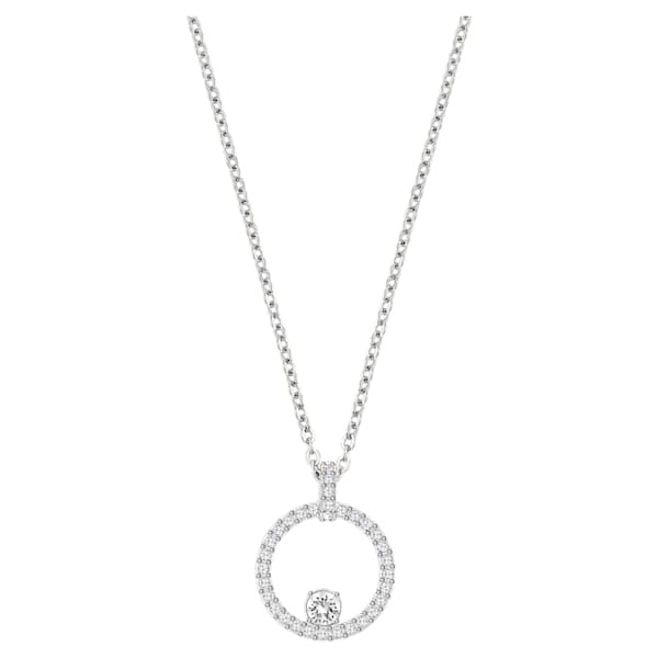 Swarovski Creativity Pendant, White, Rhodium Plated