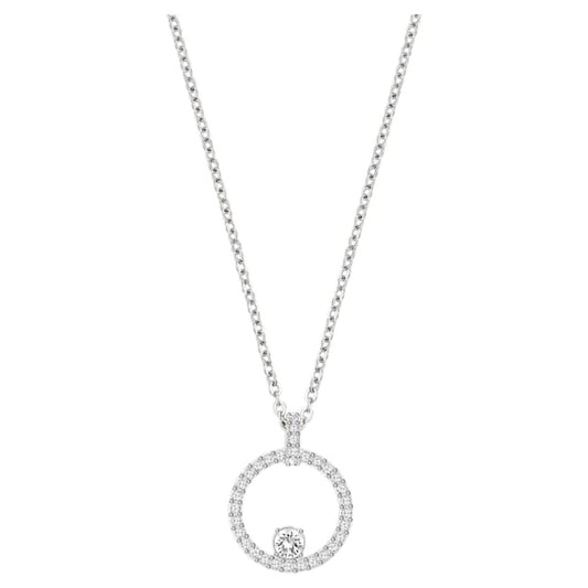 Swarovski Creativity Pendant, White, Rhodium Plated