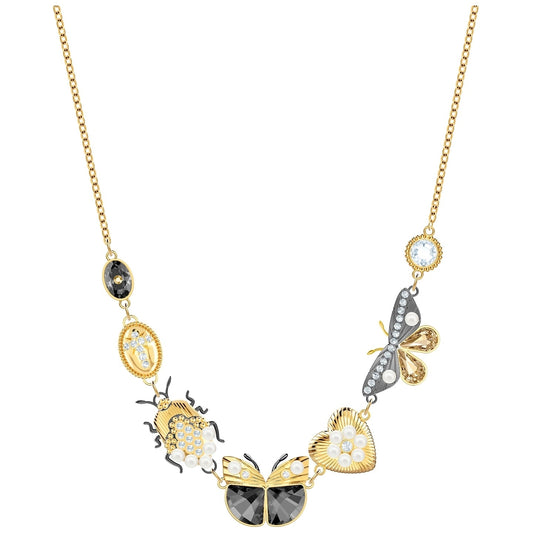 Swarovski Magnetic Necklace, Multi-colored, Gold plated