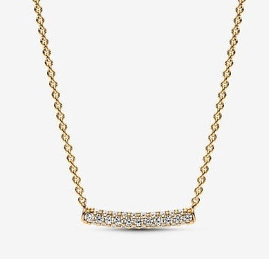 Pandora Timeless Pave Single-row Bar Collier Necklace