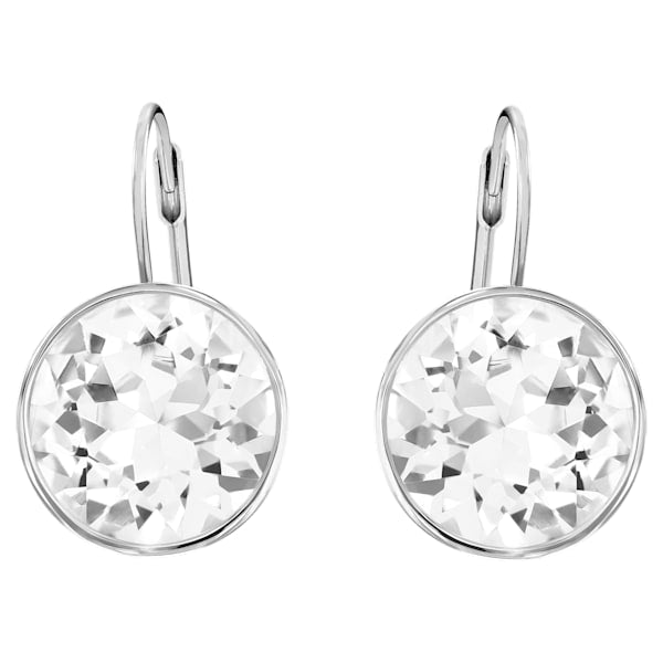 Swarovski Bella Pierced Earring, White, Rhodium plated