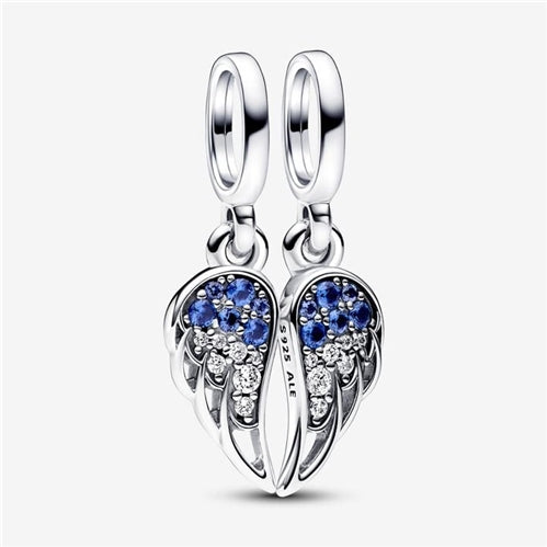 Pandora Sparkling Splittable Angel Wings Dangle