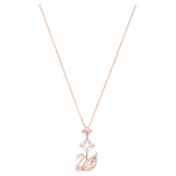 Swarovski Dazzling Swan Y Necklace, Multi-coloured, Gold gold tone plated