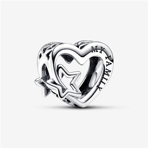 Pandora Openwork Family Heart & Star Charm
