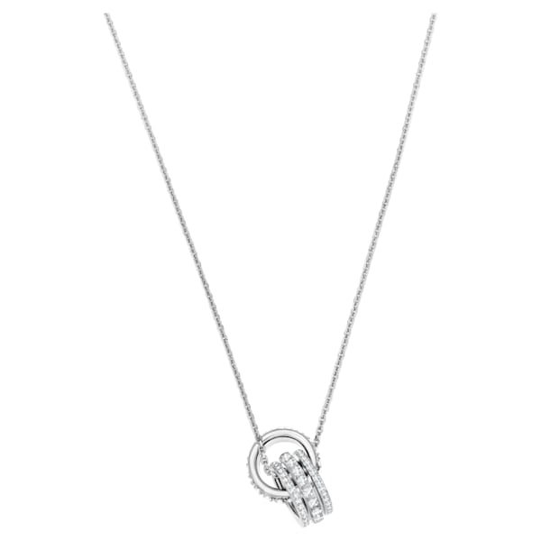 Swarovski Further Pendant, White, Rhodium plated (2)