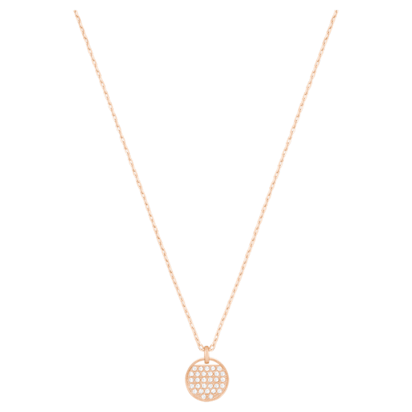 Swarovski Ginger Pendant, White, Gold gold tone plated