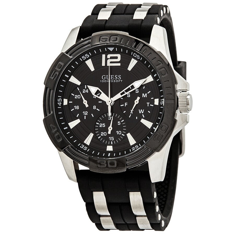 Guess 43MM Black Sillicone W0366G1