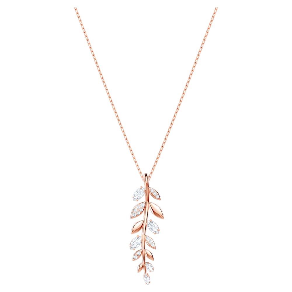 Swarovski Mayfly Pendant, White, Gold gold tone plated