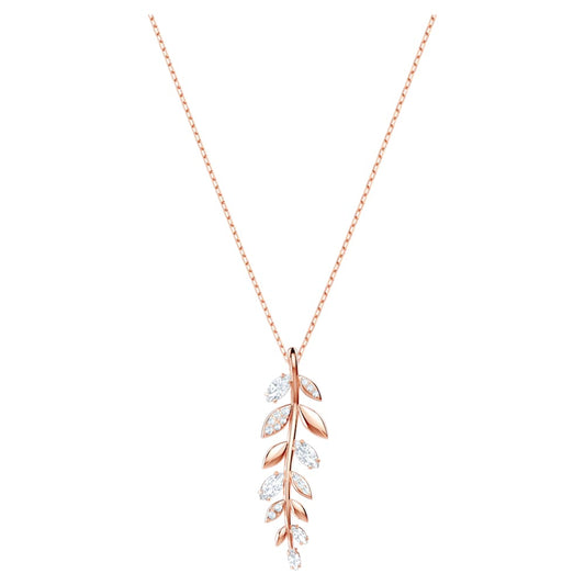 Swarovski Mayfly Pendant, White, Gold gold tone plated