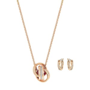 Swarovski Further Set, White, Rose Gold Plated