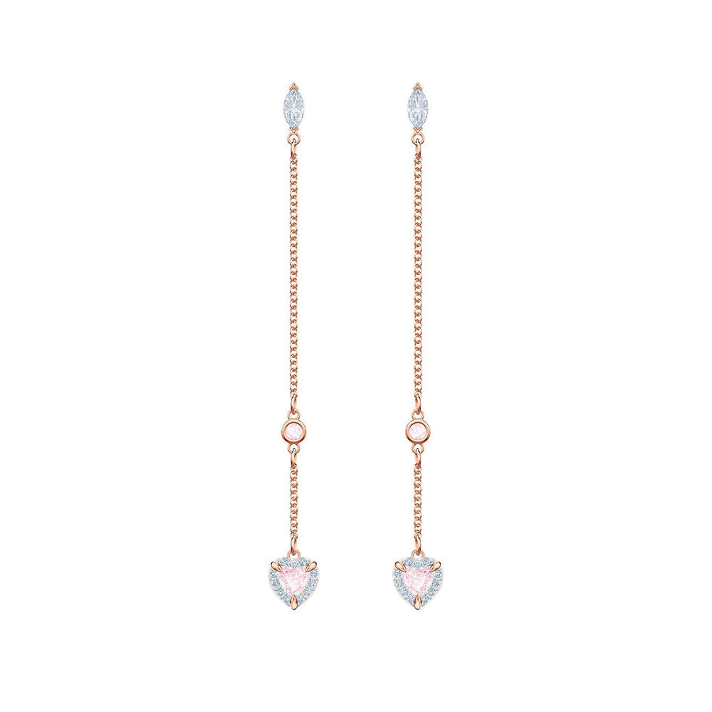 Swarovski One Pierced Earring, Multi-colored, Rose gold plating
