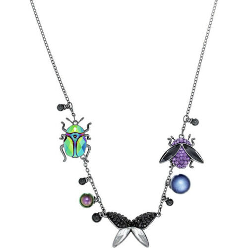 Swarovski Magnetized Necklace, Multi-Colour, Ruthenium plating