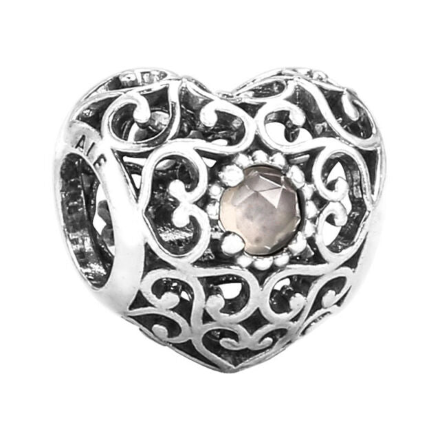 June Signature Heart Charm