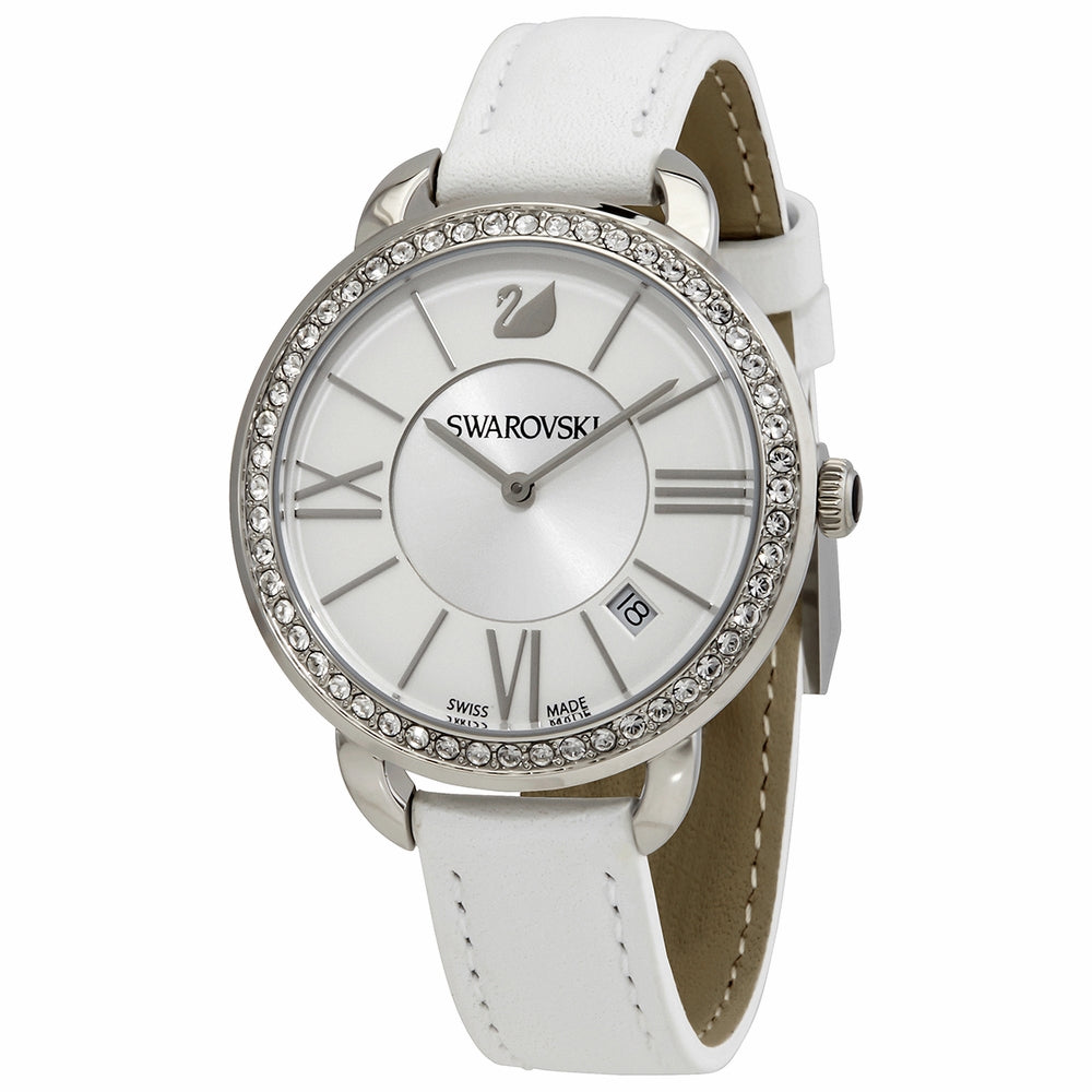 Swarovski watch white discount strap