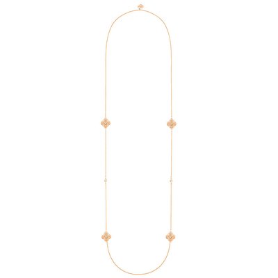 Swarovski Hall Clover Necklace Rose Gold Plating
