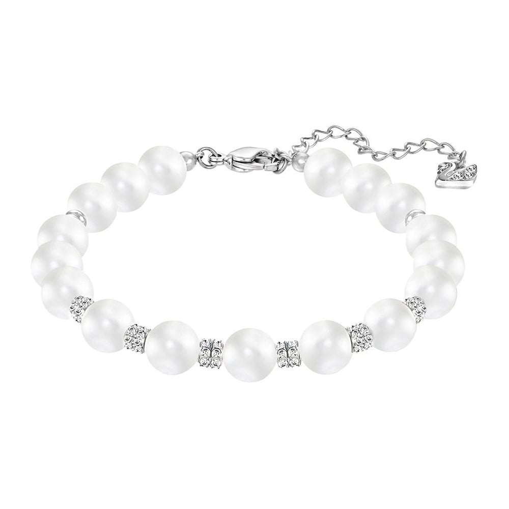 Swarovski Enlace Bracelet, White, Rhodium Plated
