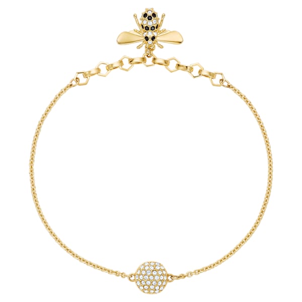 Swarovski Remix Collection Bee Strand, Black, Gold tone plated (2)