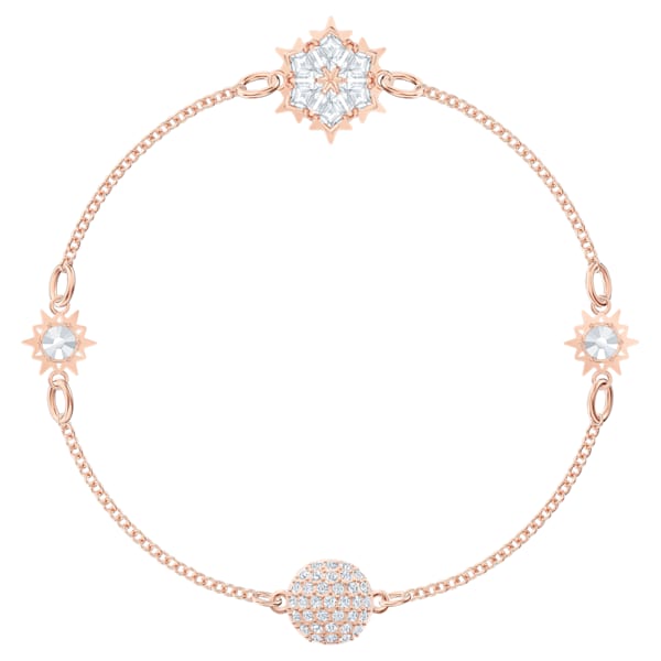 Swarovski Remix Collection Snowflake Strand, White, Gold gold tone plated (3)