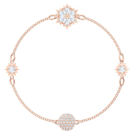 Swarovski Remix Collection Snowflake Strand, White, Gold gold tone plated (3)