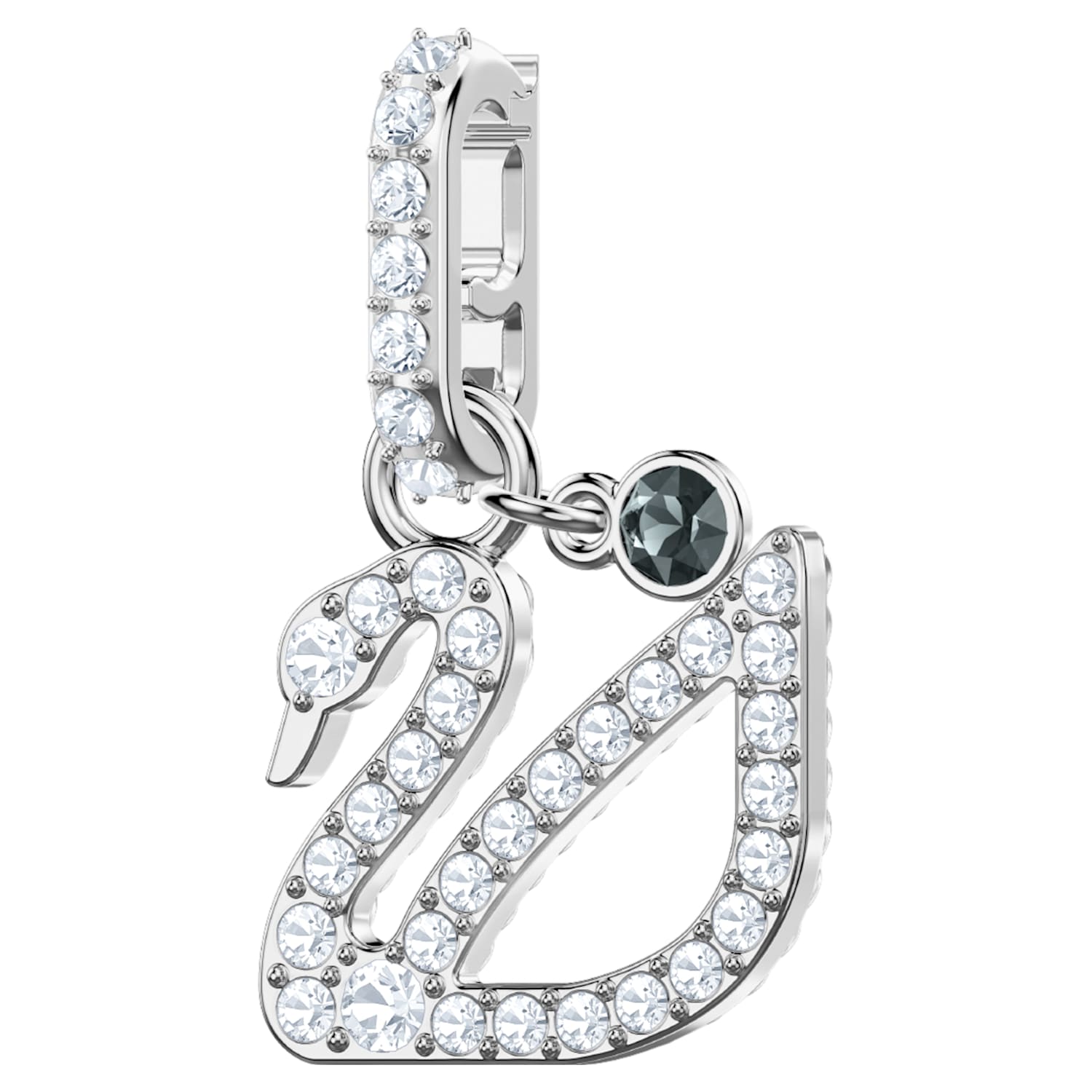 Swarovski Remix Collection Swan Charm, White, Rhodium plated