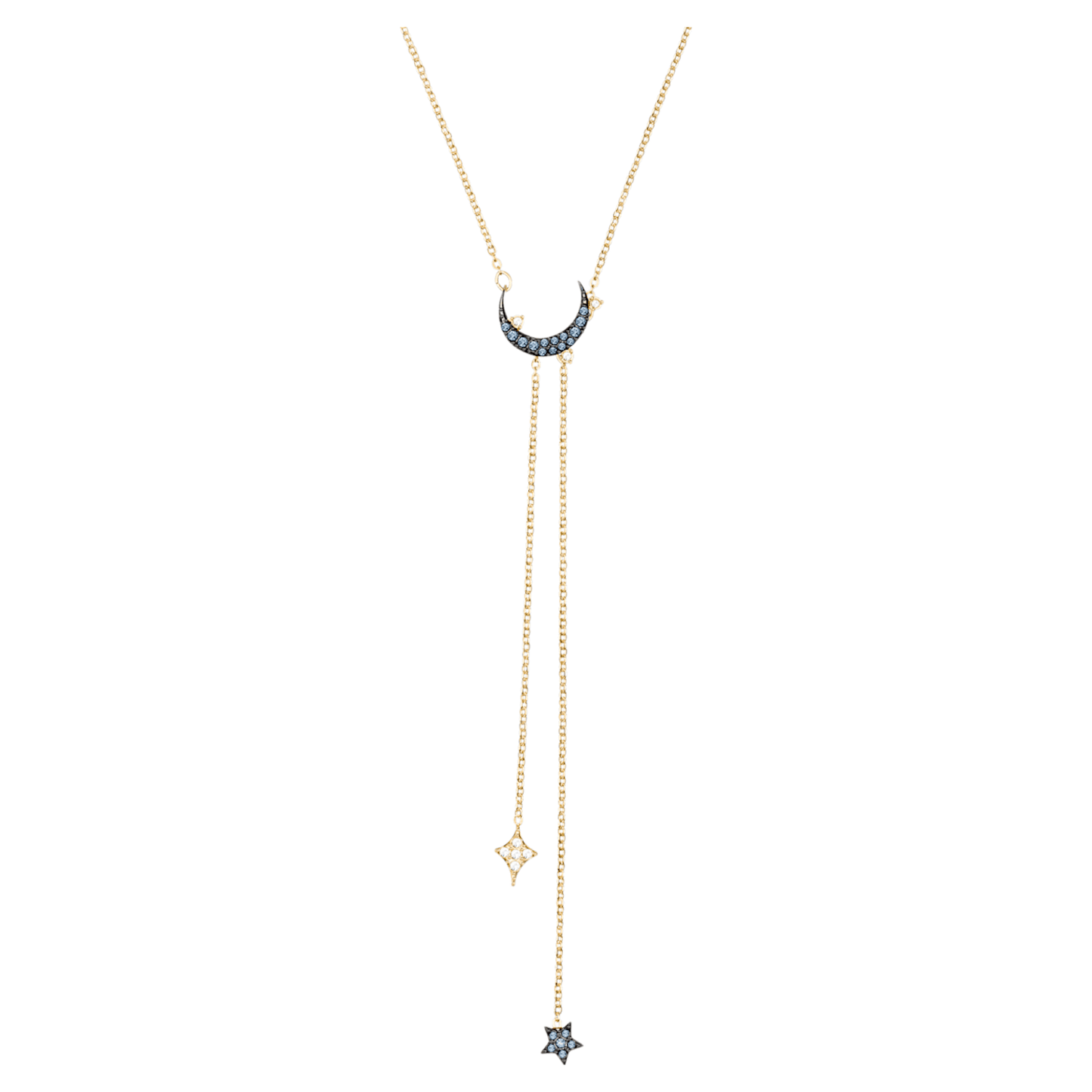 Swarovski Symbolic Moon Y Necklace, Blue, Mixed metal finish