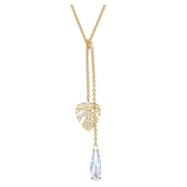Swarovski Tropical Necklace, White, Gold tone plated